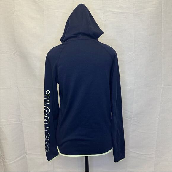 Nike Women’s Dri-FIT Hoodie Size XS Navy Blue “Just Do It” Pullover - Picture 8 of 12